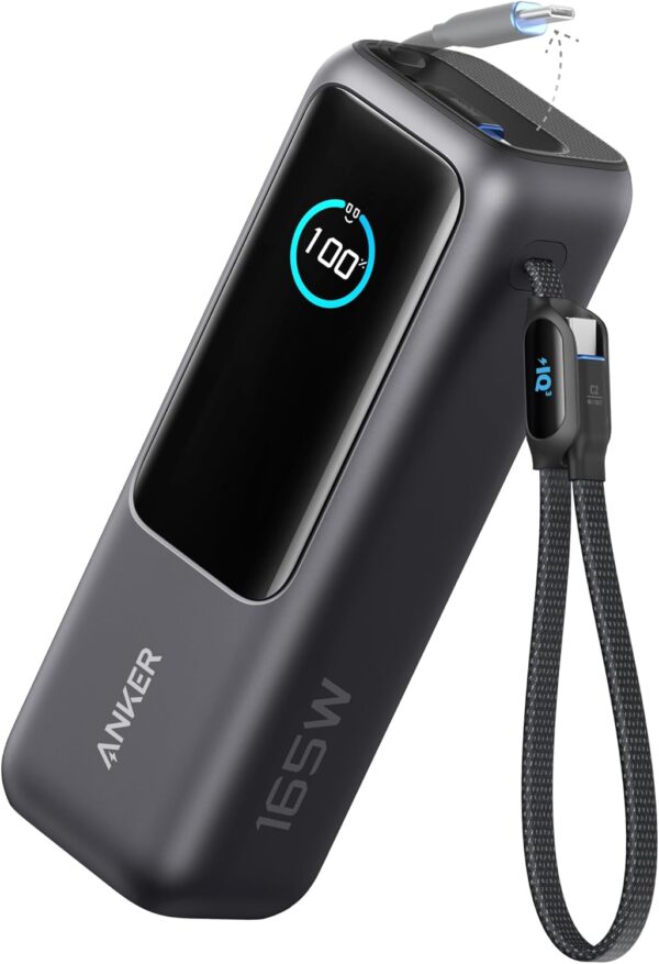 Anker Laptop Power Bank, 25,000mAh Portable Charger with Triple 100W USB-C Ports, Built-in and Retractable Cables, for iPhone 16/15 Series, MacBook, Samsung, and More (Flight-Approved) - Image 2