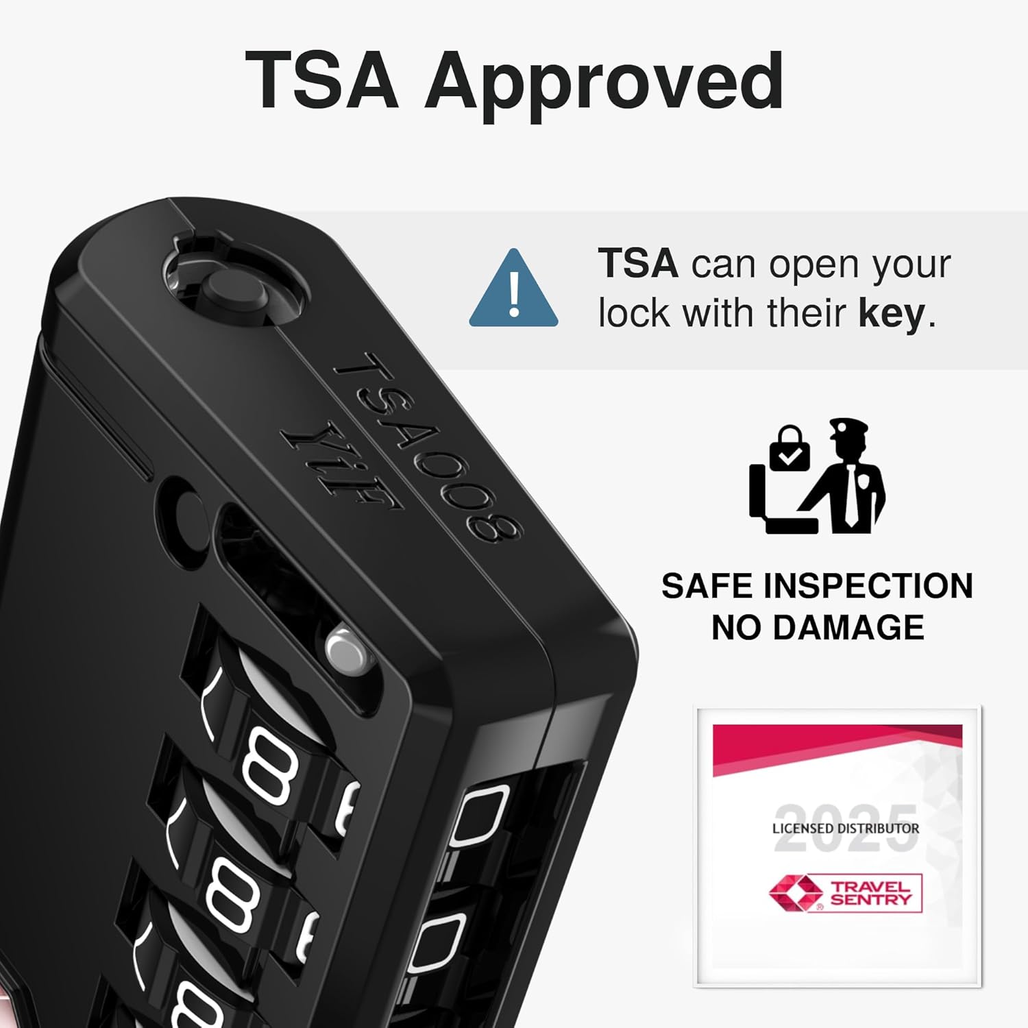 Puroma TSA Approved Luggage Travel Locks with Open Alert Indicator, 4 Digit Combination Resettable Code Zinc Alloy Lock for Suitcase, Backpack, Bag, Toolbox, Locker (2 Pack, Black) - Image 4