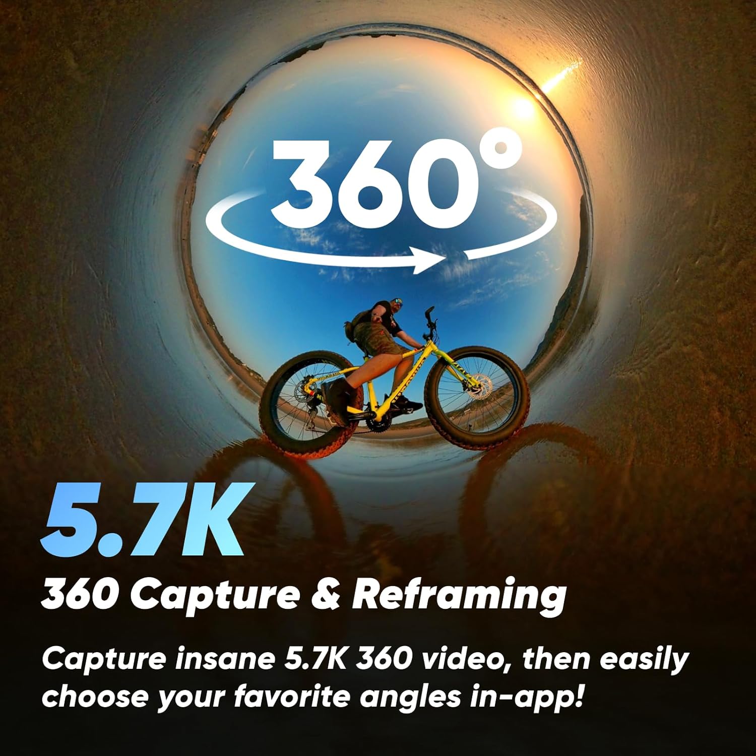 Insta360 X3 - Waterproof 360 Action Camera with 1/2" 48MP Sensors, 5.7K 360 Active HDR Video, 72MP 360 Photo, 4K Single-Lens, 60fps Me Mode, Stabilization, 2.29" Touchscreen, AI Editing, Live Stream - Image 3