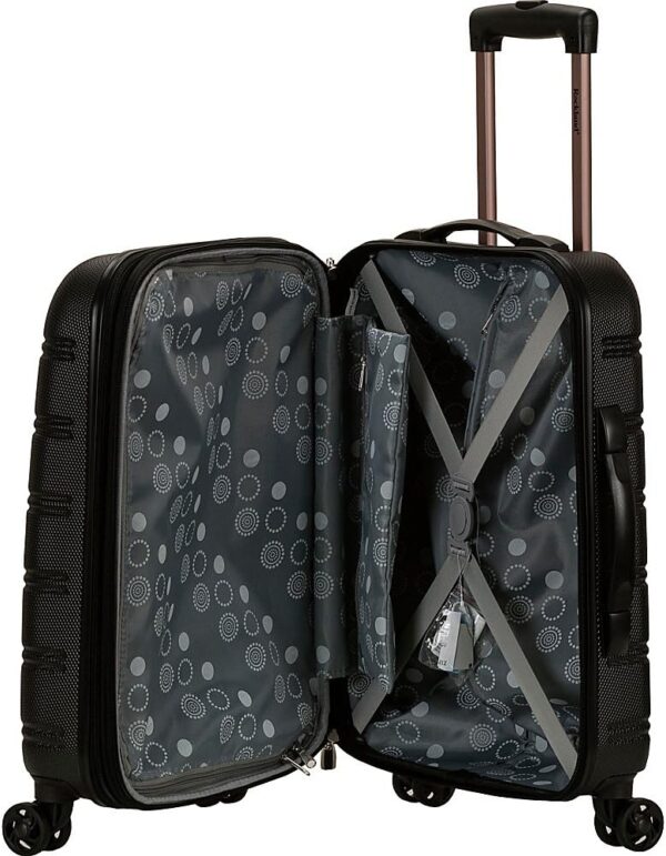 Rockland Melbourne Lightweight Expandable Hardside Spinner Wheel Luggage in Pink - Image 3