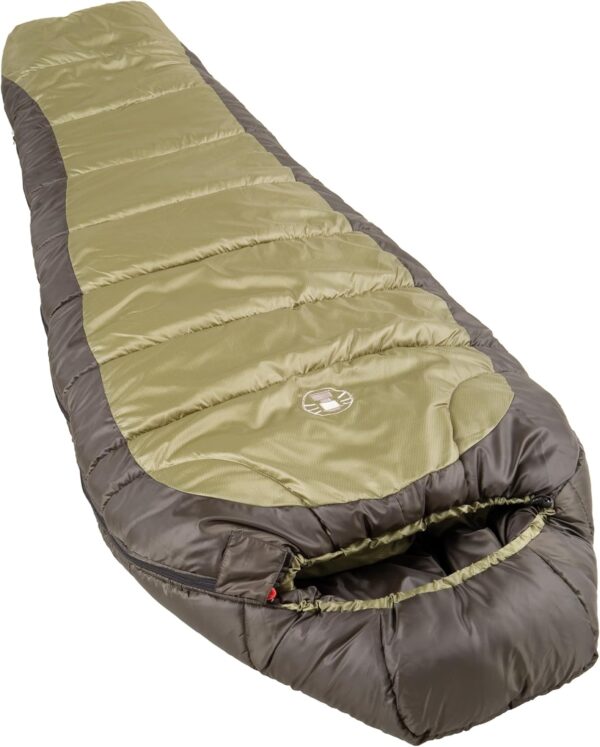 Coleman North Rim 0°F Big & Tall Sleeping Bag, Cold-Weather Mummy Sleep Sack with No-Snag Zipper & Adjustable Hood for Warmth & Ventilation, Large Camping Sleeping Bag - Image 2