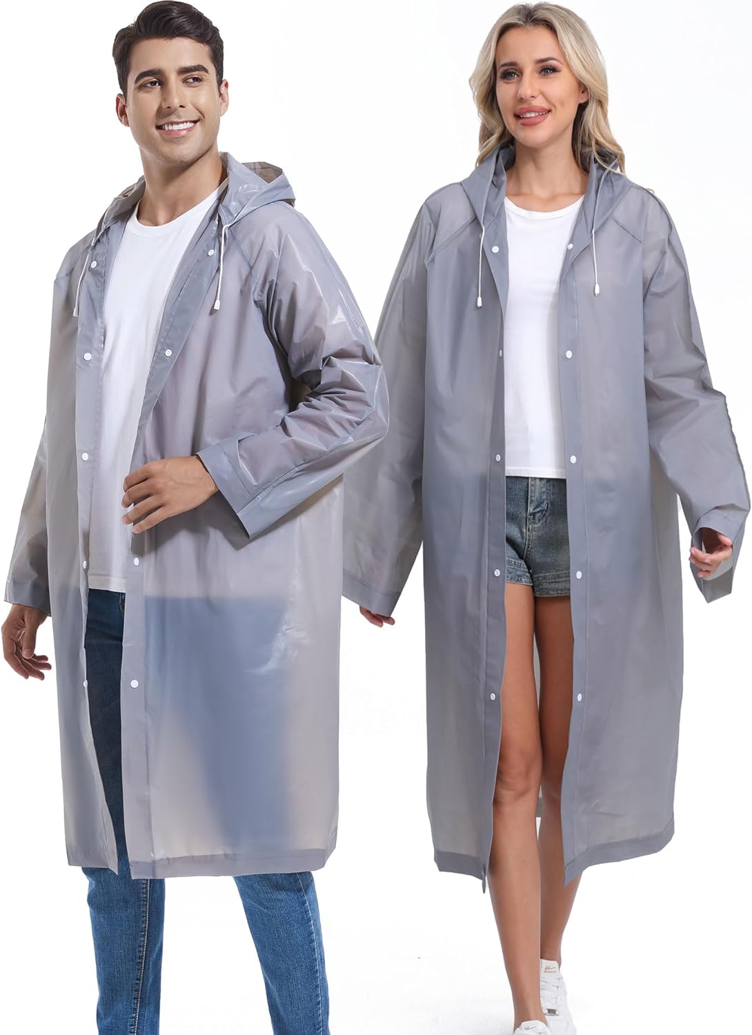2PCS Borogo Rain Coats for Adults - Reusable Rain Jackets for Men & Women - Image 8