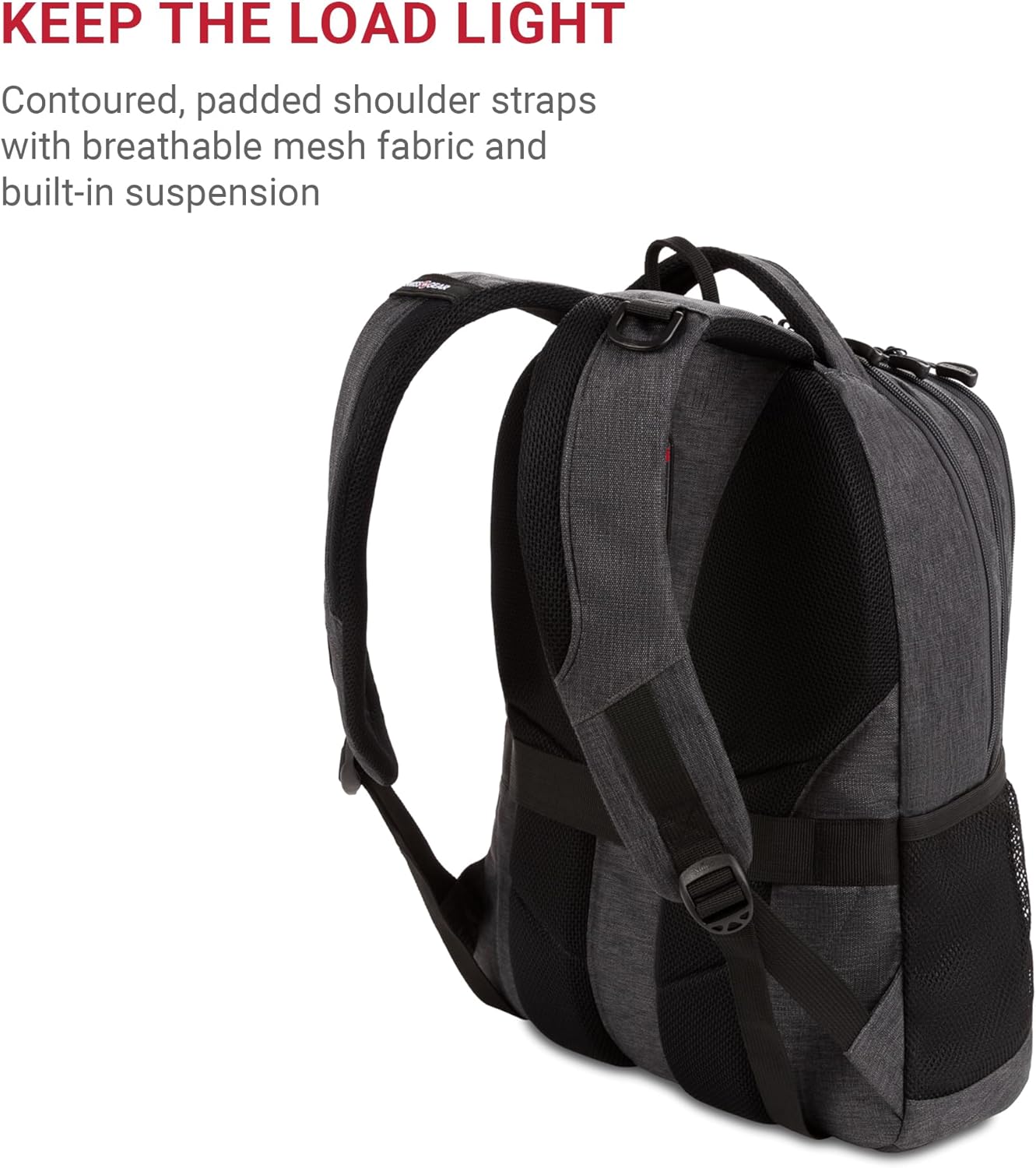 SwissGear Cecil 5505 Laptop Backpack, Charcoal, 18-Inch - Image 6