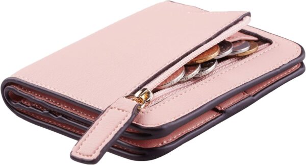 Toughergun Wallet Women Rfid Blocking Small Compact Bifold Luxury Leather Pocket Wallet Ladies Mini Purse with ID Window - Image 2