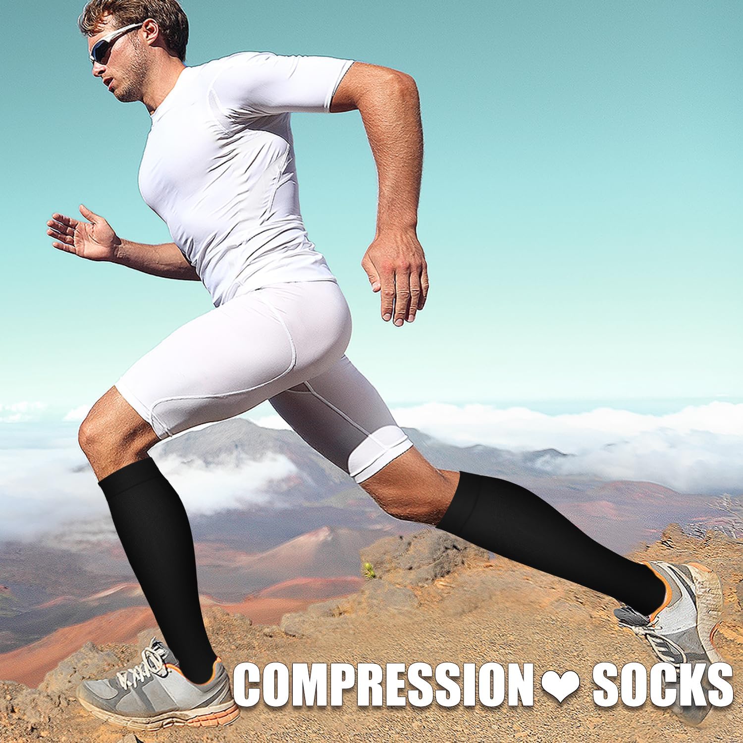 Laite Hebe 3 Pack Compression Sock-Compression Sock For Women and Men Circulation -Best for Running,Athletic Sports - Image 4