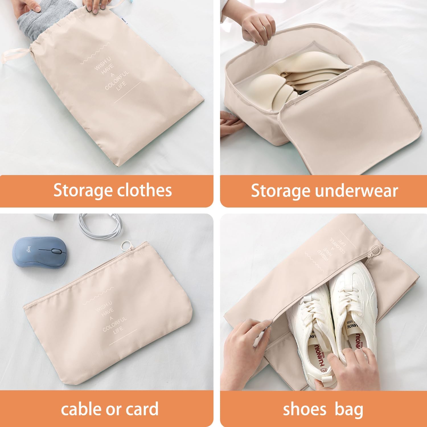 Packing Cubes for Travel - 8 Set Luggage Organizer Bags for Family, Mesh Breathable Travel Packing Cubes for Suitcases Durable Travel Essentials Bags Set - Image 6