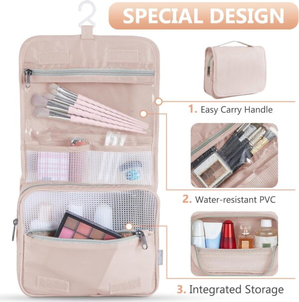 10 Set/8 Set Packing Cubes for Travel, Gifts for Women Mom,Anti-Tearing Suitcase Organizer for Luggage with Shoe & Hanging Toiletry Bag,OlarHike Vacation Essentials & Accessories for Cruise Ship,Cream - Image 4