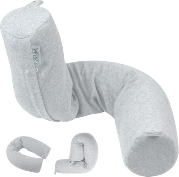 Dot&Dot Twist Memory Foam Travel Pillow for Airplanes - Travel Neck Pillow for Sleeping - Airplane Pillow for Neck Support, Chin, Lumbar and Leg - Adjustable, Bendable Neck Roll Pillow - Image 10