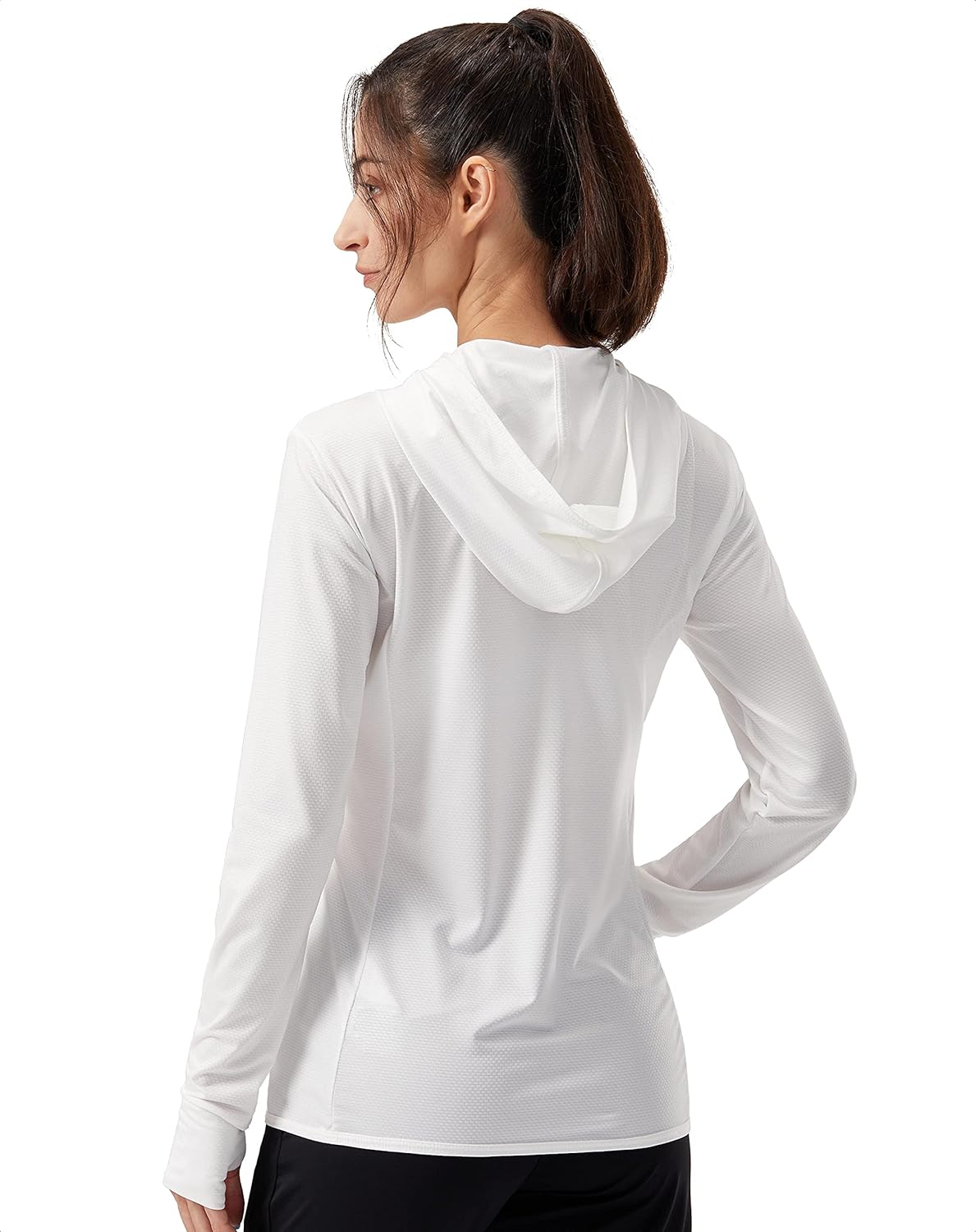 Soothfeel Women's UPF 50+ Sun Protection Hoodie Jacket Lightweight Long Sleeve Sun Shirt for Women with Pocket Hiking Outdoor - Image 3