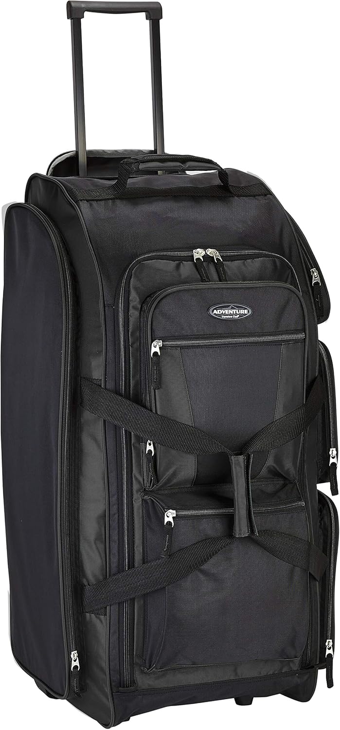 Travelers Club Xpedition 30 Inch Multi-Pocket Upright Rolling Duffel Bag - Image 5