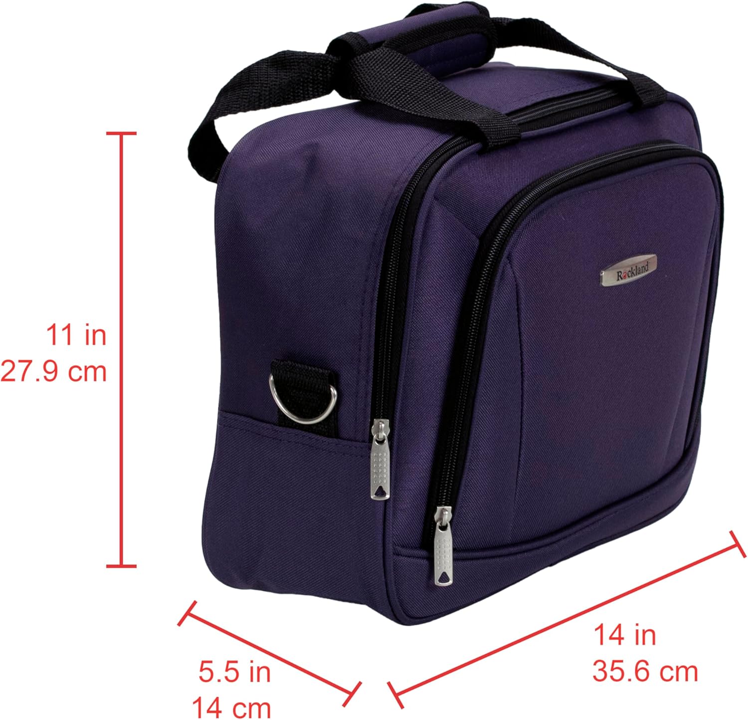 Rockland Fashion Expandable Softside Upright Luggage Set, Purple, 2-Piece (14/19) - Image 8