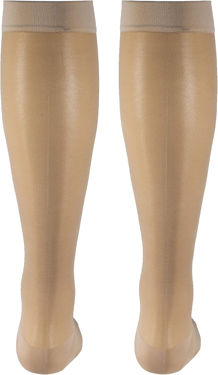 Truform Sheer Compression Stockings, 15-20 mmHg, Women's Knee High Length, 20 Denier, Nude, Medium - Image 9