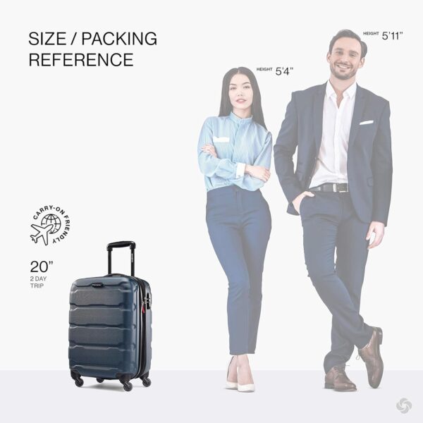 Samsonite Omni PC Hardside Expandable Luggage with Spinner Wheels, Teal, Carry-On 20-Inch - Image 3