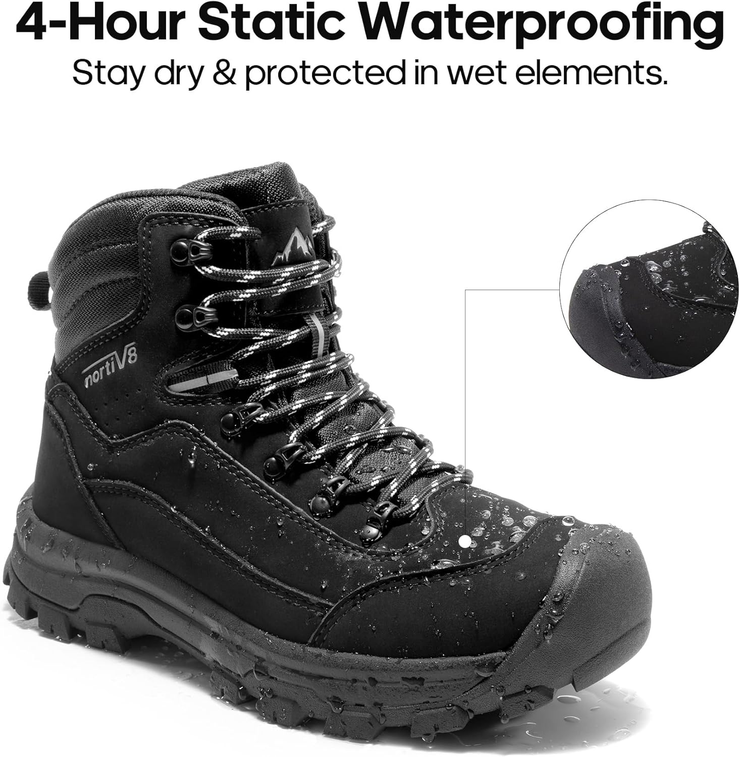 NORTIV 8 Women's Hiking Boots Waterproof Trekking Camping Trail Backpacking Boots for Outdoor - Image 3