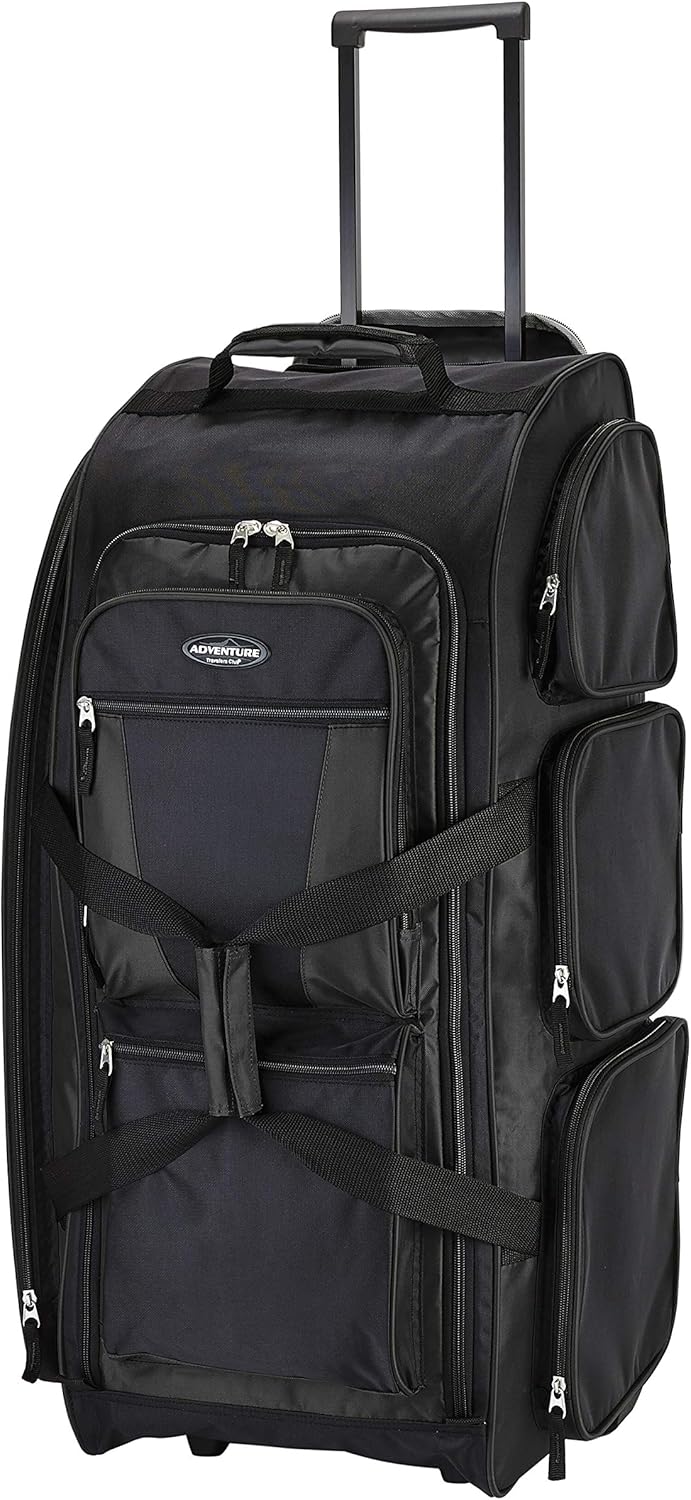 Travelers Club Xpedition 30 Inch Multi-Pocket Upright Rolling Duffel Bag - Image 2