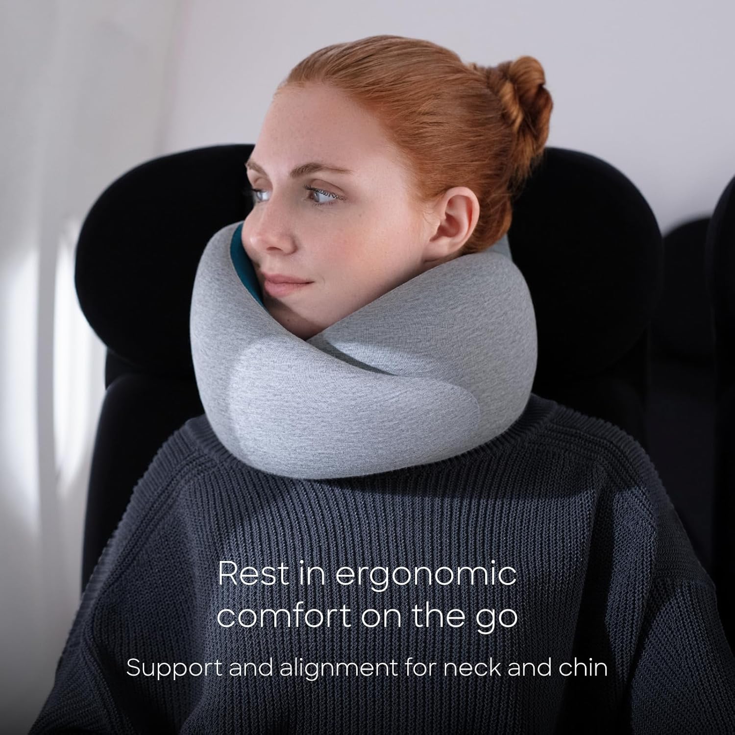 Ostrichpillow Go Neck Pillow, Travel Pillows for Airplanes, Premium Memory Foam Travel Pillow, 360º Ergonomic Design, Asymmetrical Sides, Travel Bag Included, Washable Modal Cover - Image 8
