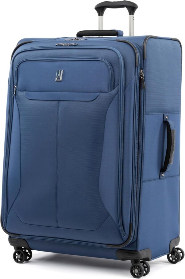 Travelpro Tourlite Softside 29" Expandable Luggage with 4 Spinner Wheels, Lightweight Suitcase, Checked Large, Blue - Image 3