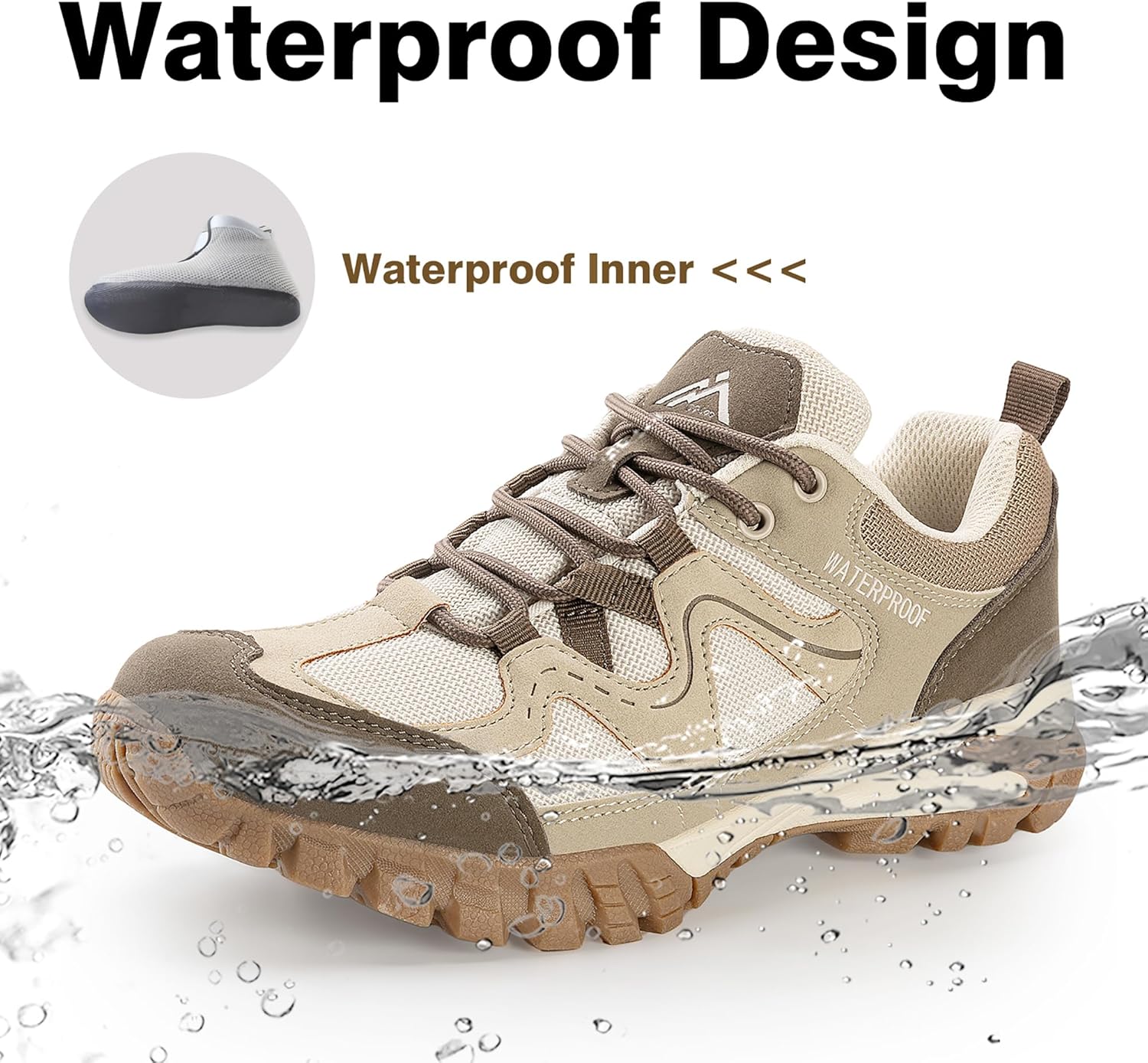 CC-Los Women's Lightweight Waterproof Hiking Shoes for Walking, Outdoor & Climbing Size 5.5-11 - Image 3
