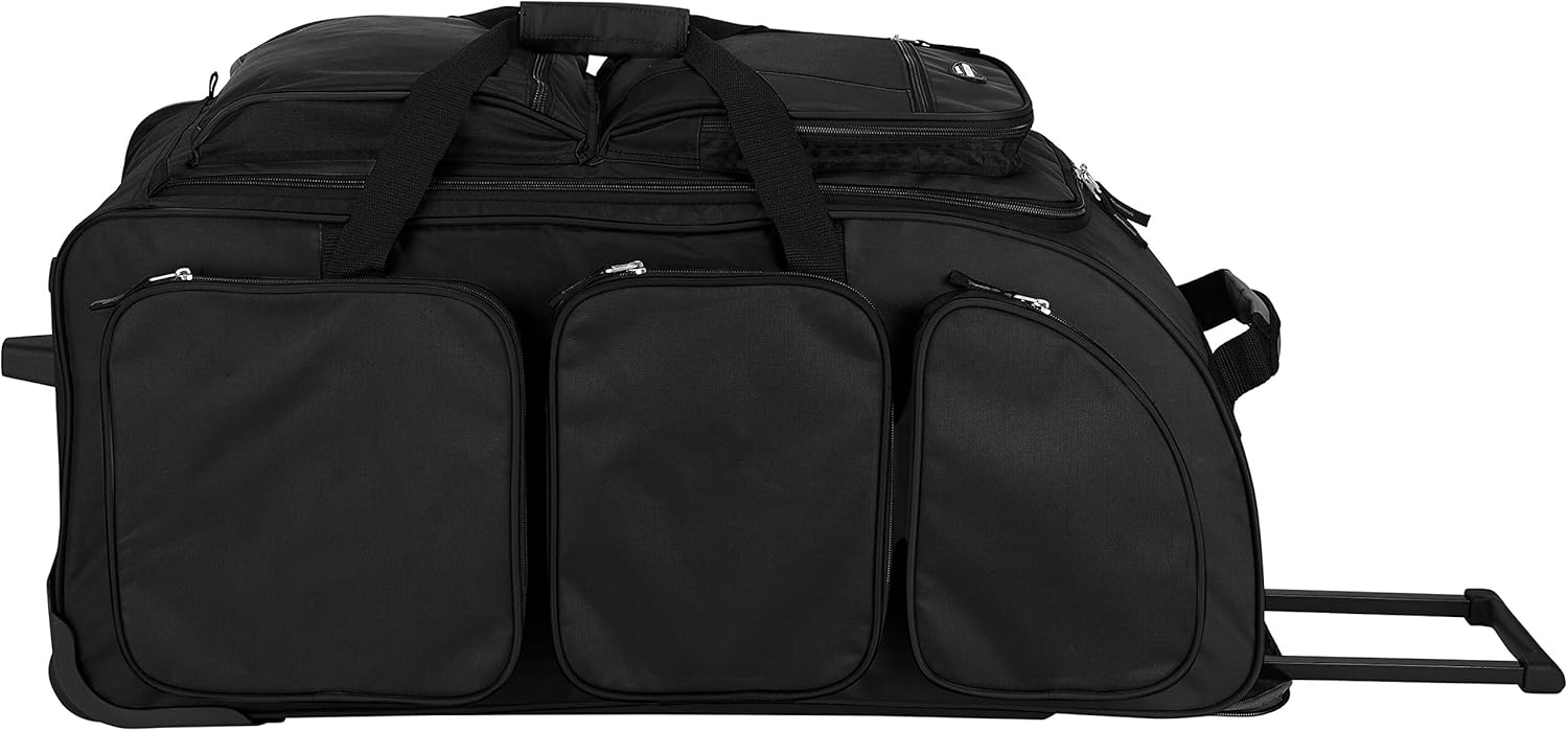 Travelers Club Xpedition 30 Inch Multi-Pocket Upright Rolling Duffel Bag - Image 9