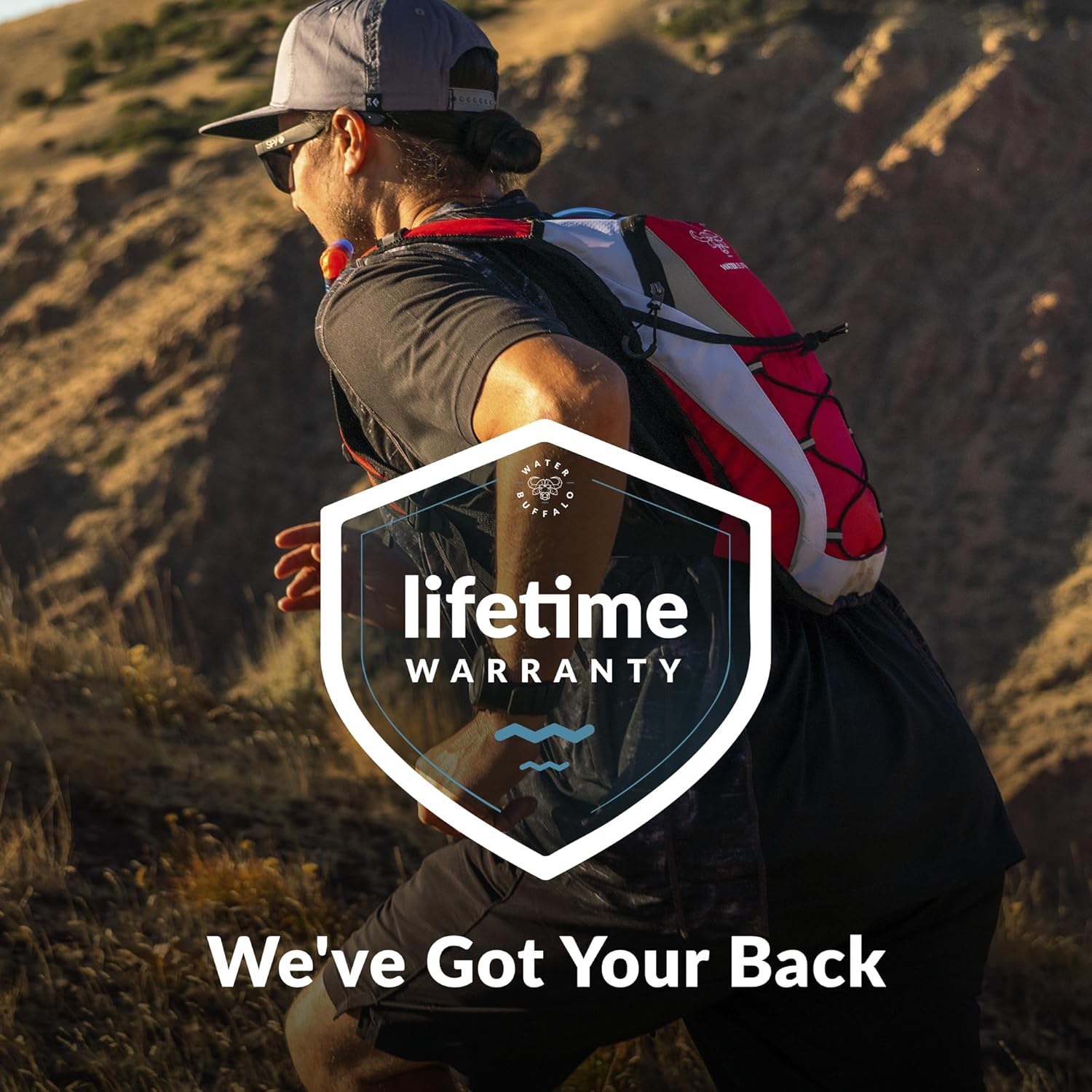 Water Buffalo Hydration Backpack - Lightweight Hydration Pack with 2L Water Bladder - Water Backpack for Hiking, Running, Biking, and Raves - Road Runner 12L Hydropack Backpack - Image 7