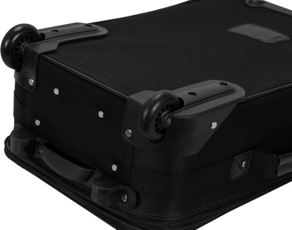 Rockland Fashion Softside Upright Luggage Set, Expandable, Black, 2-Piece (14/19) - Image 7