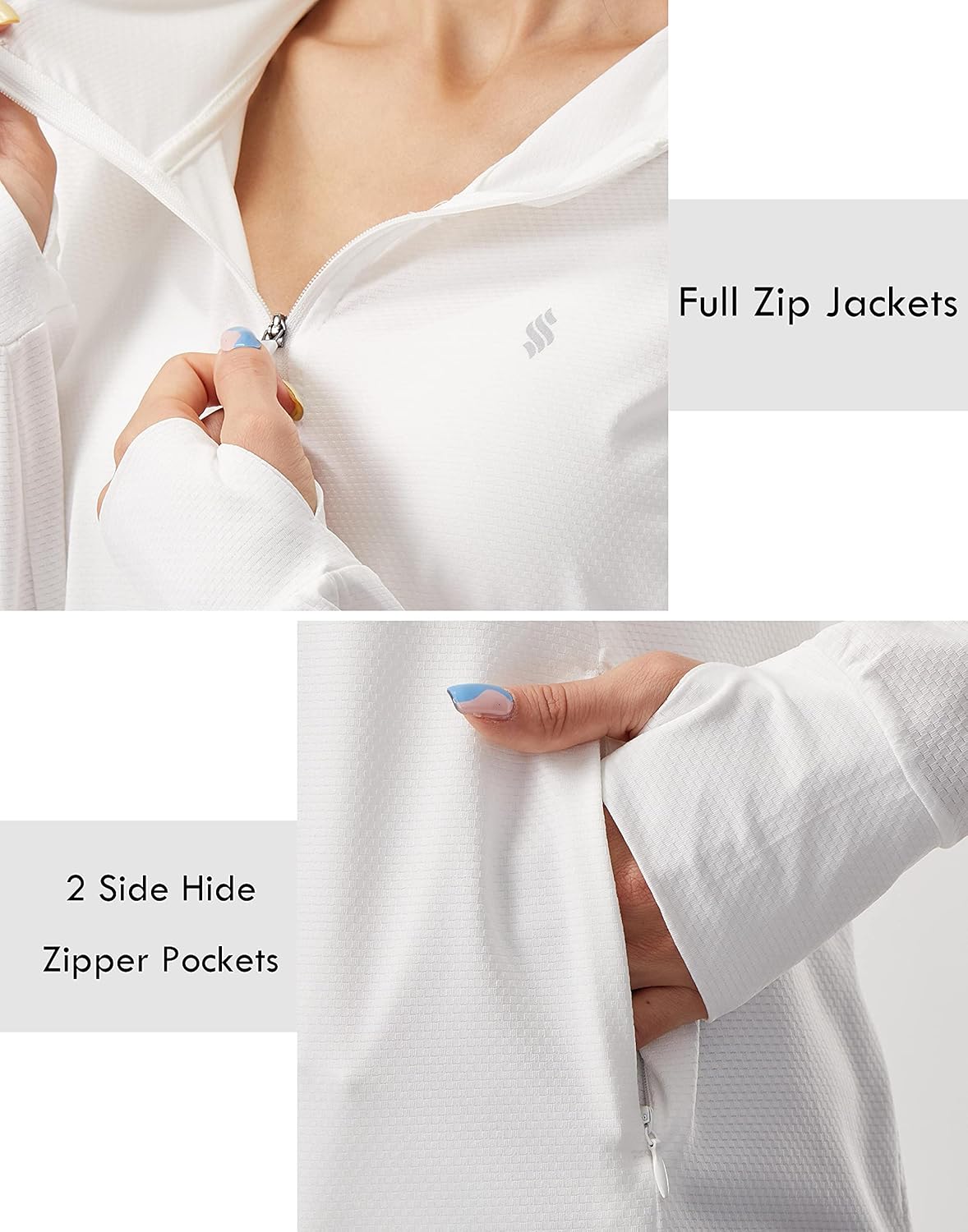 Soothfeel Women's UPF 50+ Sun Protection Hoodie Jacket Lightweight Long Sleeve Sun Shirt for Women with Pocket Hiking Outdoor - Image 5