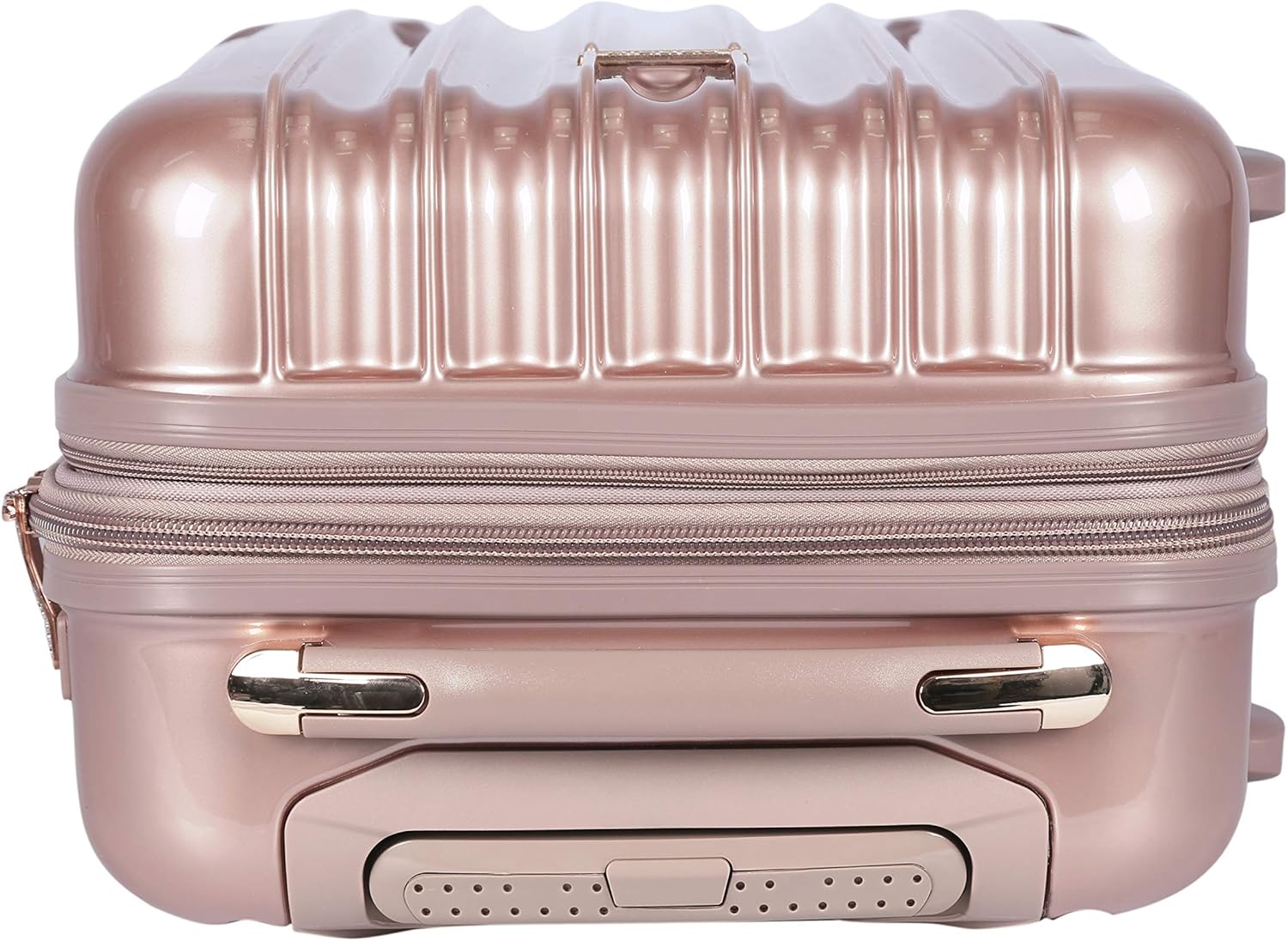 kensie 20" "Alma" Carry-On TSA-Lock Spinner Luggage, Rose Gold - Image 7