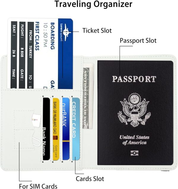 Dinosaur Passport Holder for Women and Men PU Leather Passport Cover for Travel - Image 4