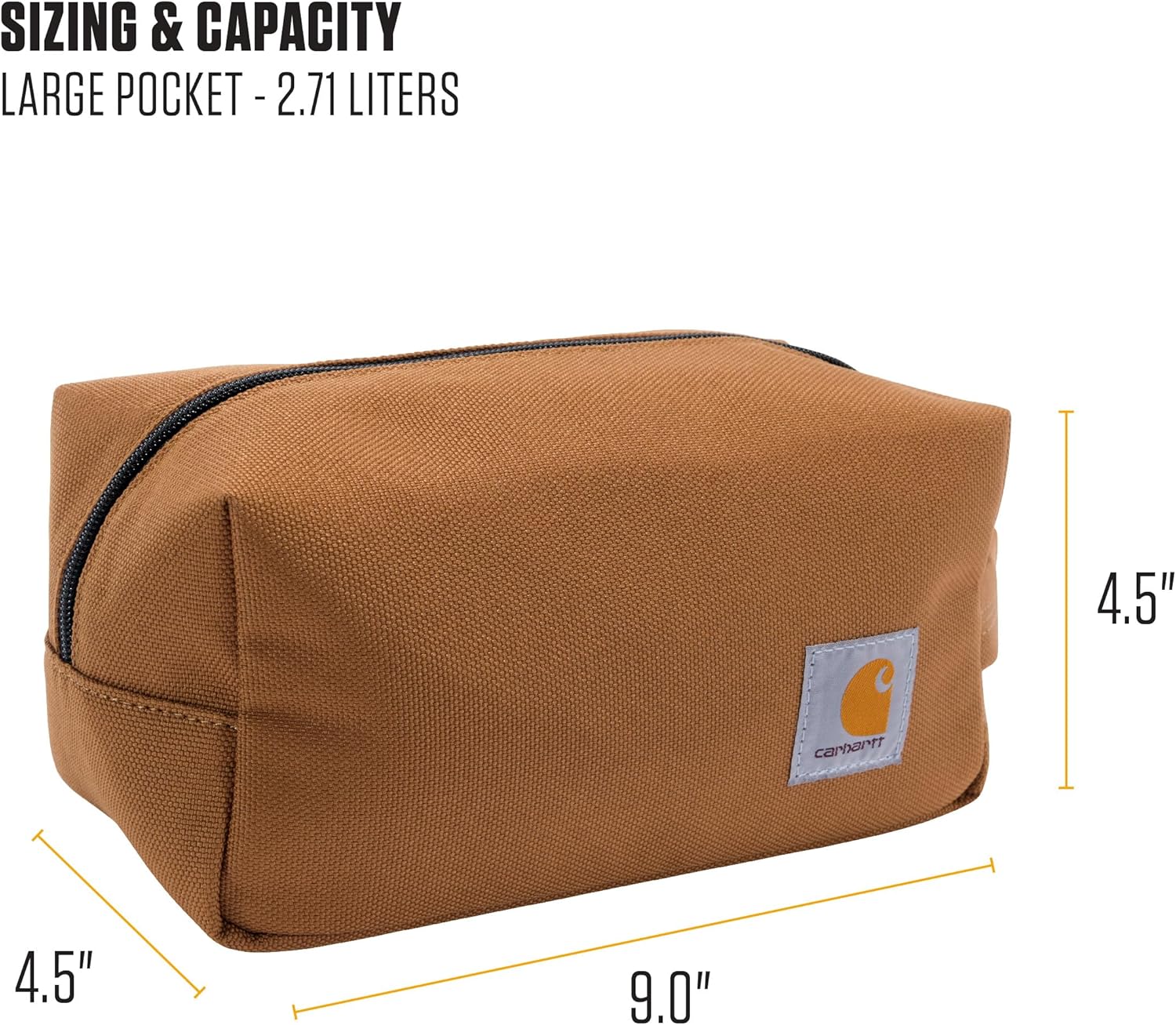 Carhartt Durable Travel Kit, Organize Essentials W/the Water Resistance Free Toiletry Bag - Image 5