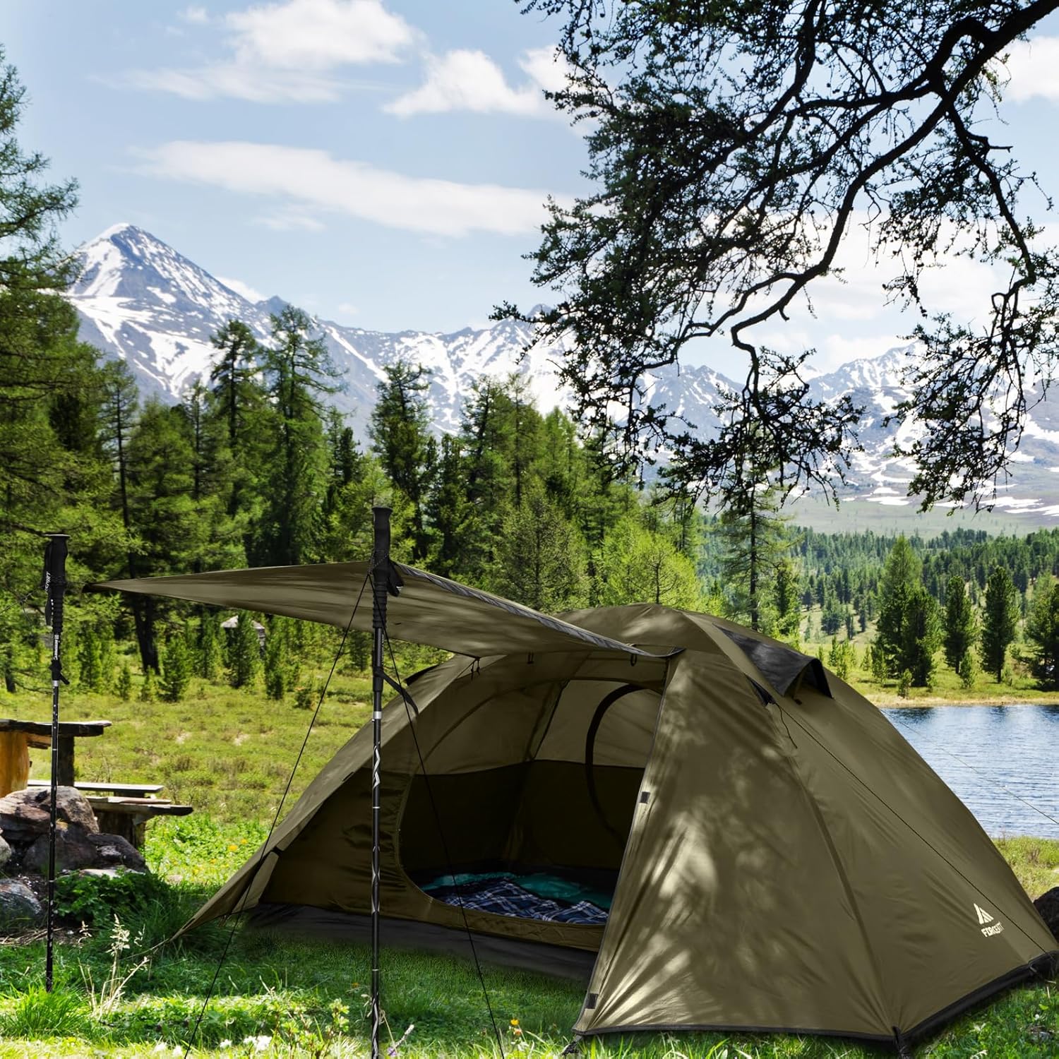 Forceatt Camping Tent 2/3/4 Person, Professional Waterproof & Windproof Lightweight Backpacking Tent Suitable for Outdoor,Hiking,Camping, Mountaineering and Travel - Image 7