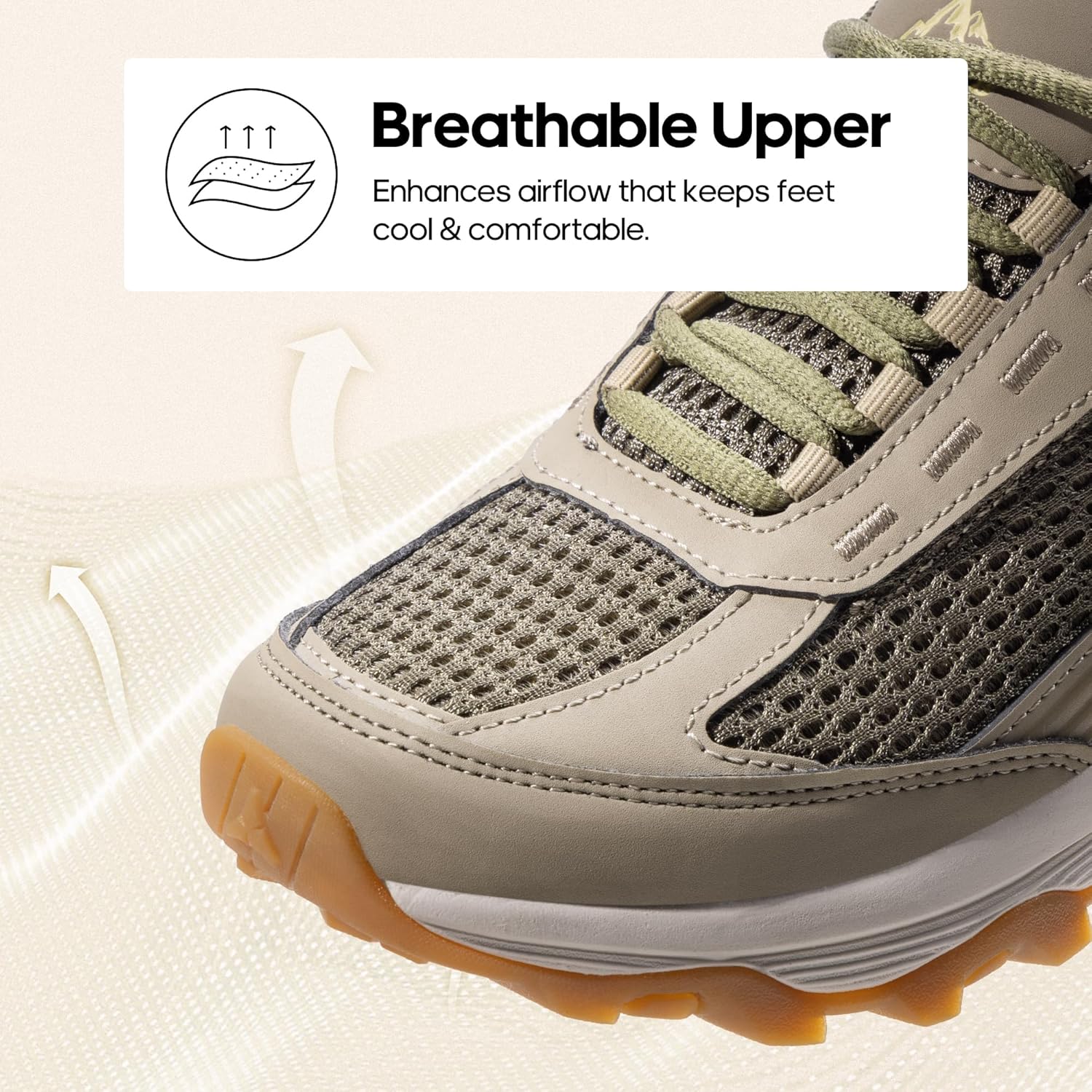 NORTIV 8 Women's Hiking Shoes Lightweight Breathable Mesh Walking Sneakers Outdoor Work Shoes - Image 5
