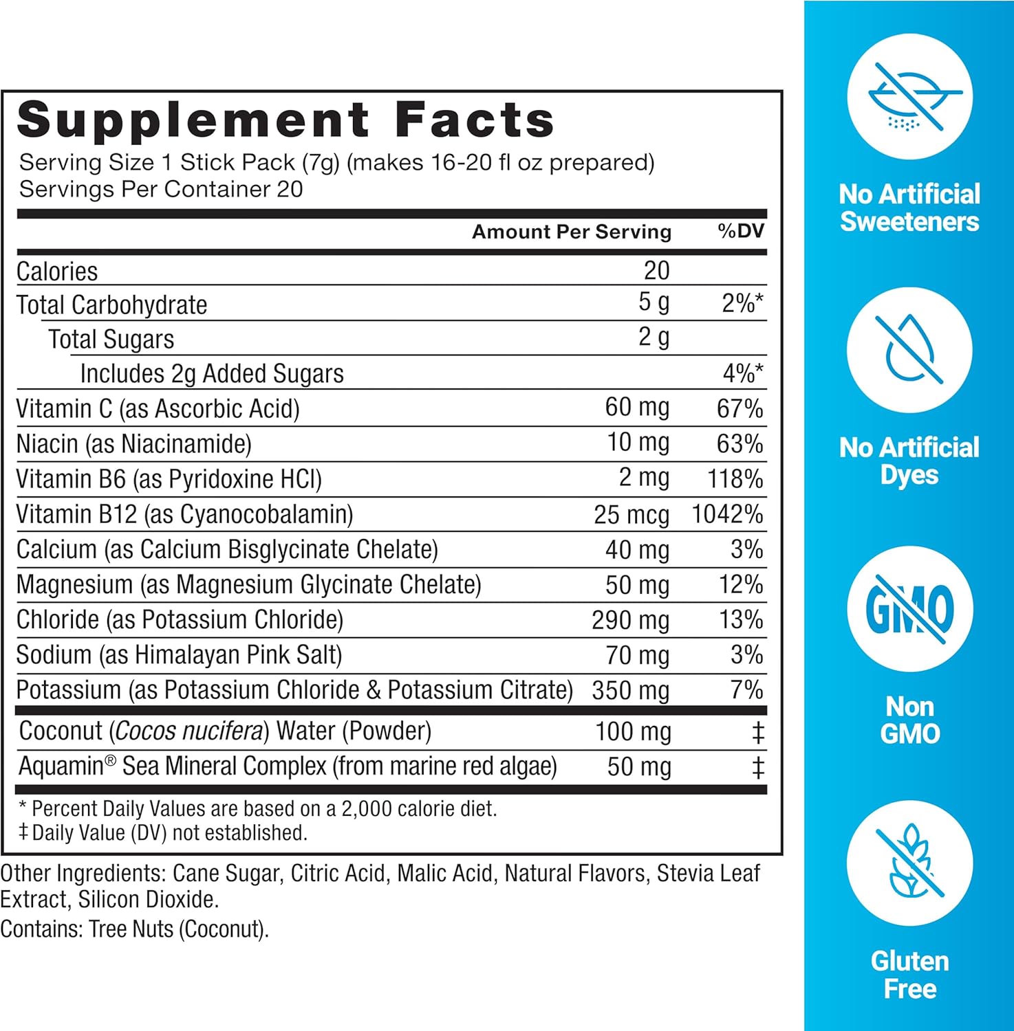 FORCE FACTOR Liquid Labs Electrolytes Powder Packets—Lemon Lime—Hydration Packets to Make Electrolyte Water with 5 Essential Electrolytes, Vitamins, Minerals, and Antioxidants, 20 Stick Packs - Image 6