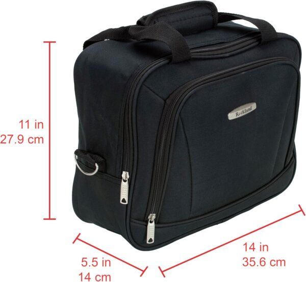Rockland Fashion Softside Upright Luggage Set, Expandable, Black, 2-Piece (14/19) - Image 9
