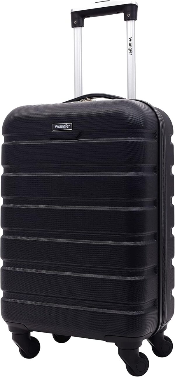 Wrangler 20" Spinner Carry-On Luggage, Black - Image 3