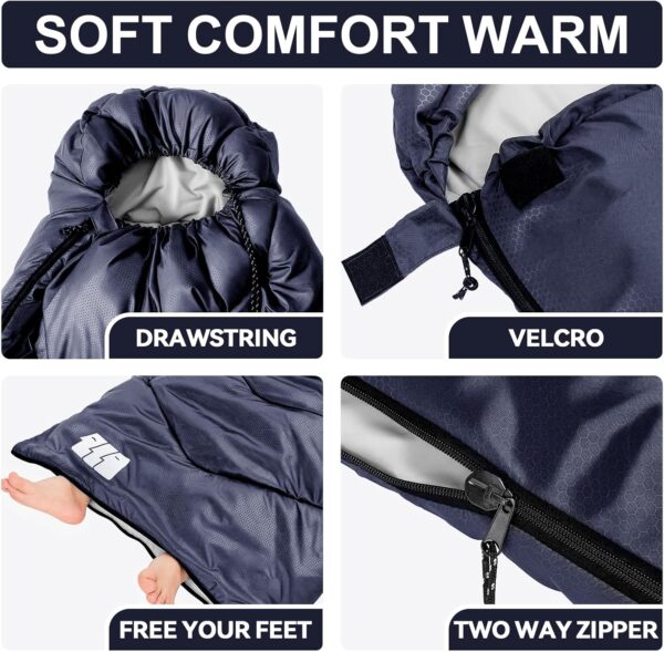 Sleeping Bags for Adults Warm Weather,Lightweight for Camping Hiking Traveling - Image 7