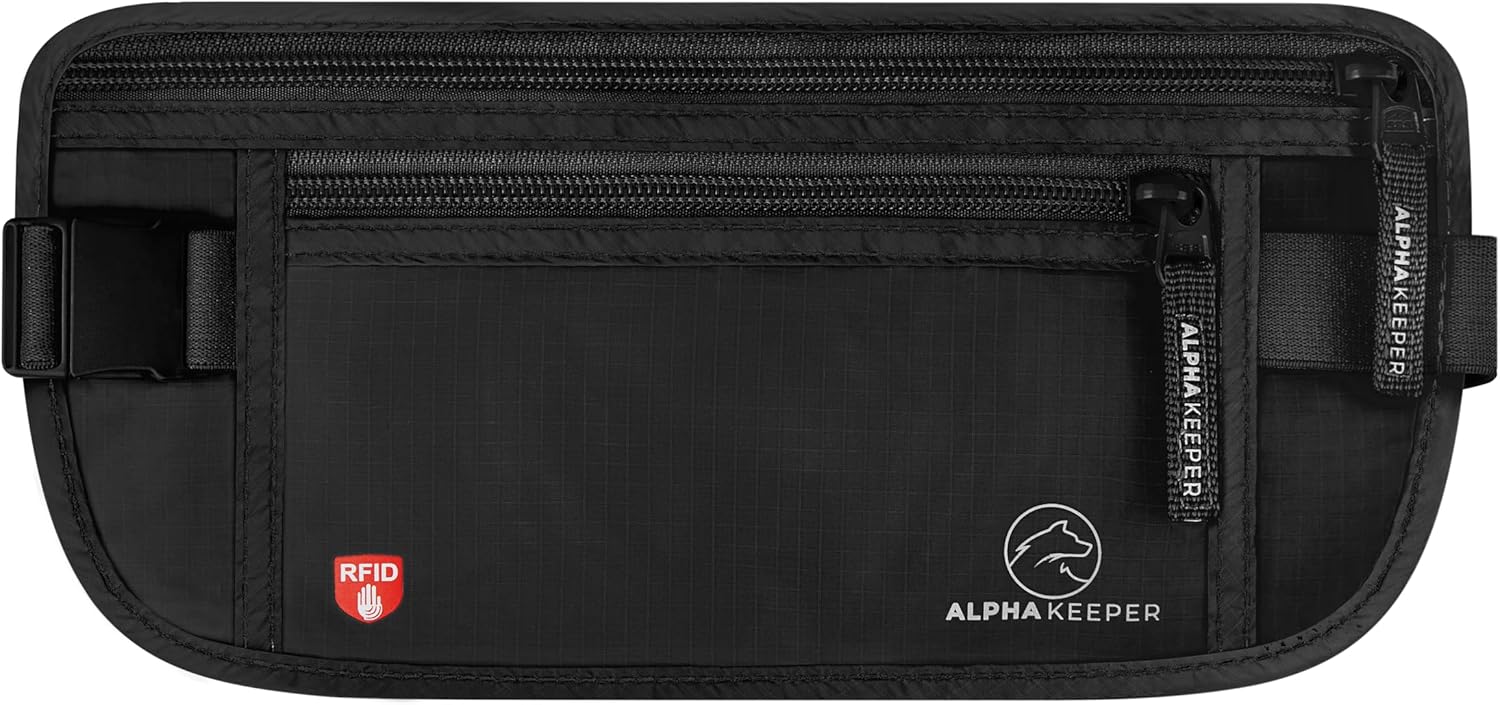 Hidden Money Belt for Travel for Men, Waist Wallet Anti Theft, RFID Passport Holder For Travel Men Or Women, Money Pouch, RFID Passport Holder - Image 2