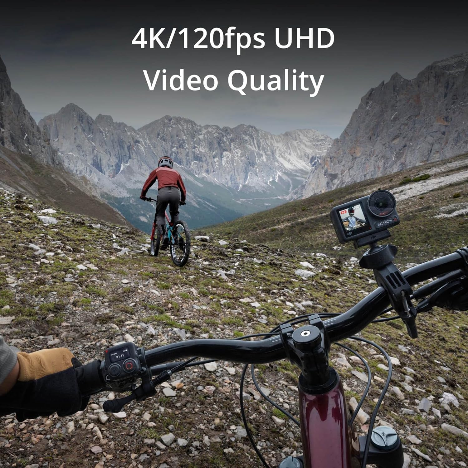 DJI Osmo Action 4 Standard Combo with 50 Piece Accessory Kit + 2 Extra Batteries + 64GB Card, 4K/120fps Waterproof Action Camera with a 1/1.3-Inch Sensor, Long-Lasting 160 Mins, Outdoor Camera - Image 9