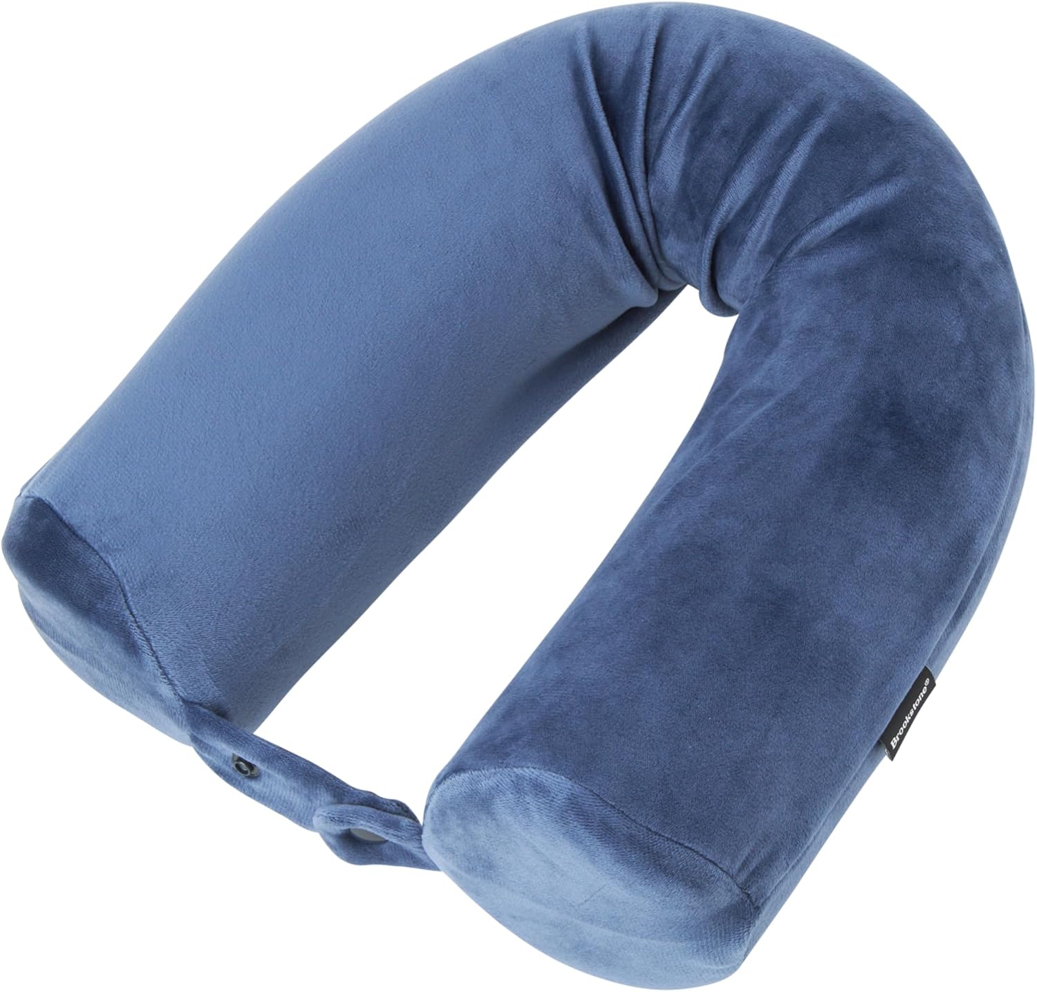 Brookstone Free Form Travel Pillow - Lightweight Flexible Memory Foam Travel Neck Pillow for Sleeping, Car, Airplane & Travel Support, Blue - Image 2