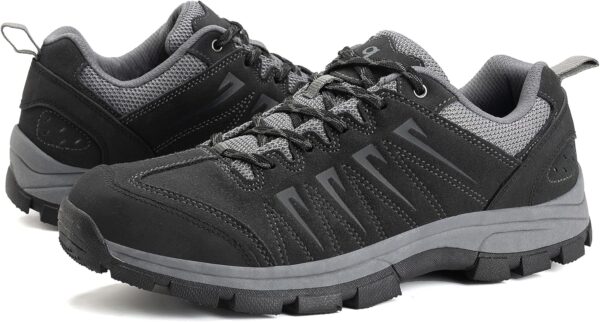OL OUTJET LEGEND Men's Waterproof Hiking Shoes Leather Comfortable Lightweight Anti-Slip Outdoor Walking Work Sneakers - Image 2