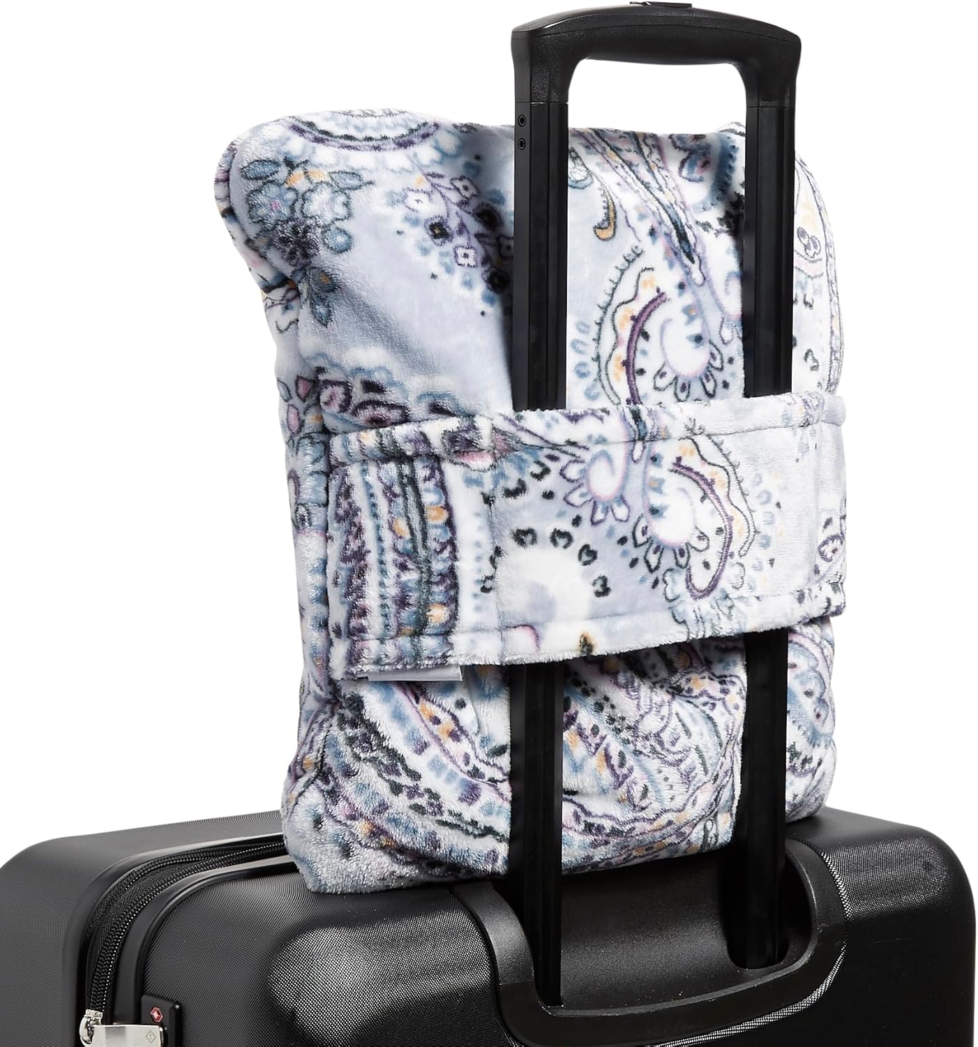 Vera Bradley Women's Fleece Fleece Travel Blanket with Trolley Sleeve D cor - Image 4
