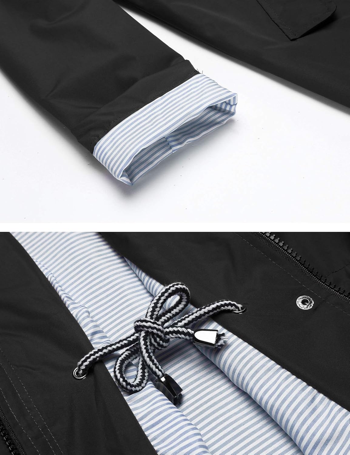 LOMON Raincoat Women Waterproof Long Hooded Trench Coats Lined Windbreaker Travel Jacket S-XXL - Image 6