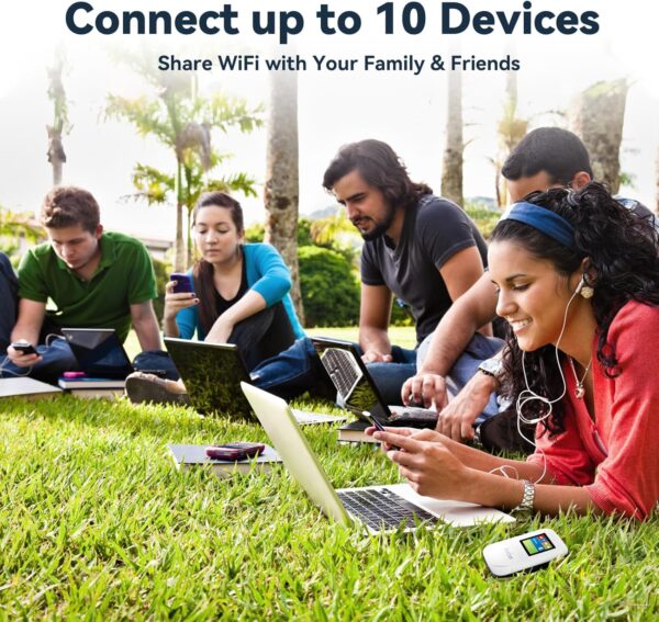 4G LTE WiFi Mobile Hotspot, No SIM Card Required No Contract, 10 Connected Devices, Multiple Networks, Portable Internet for Campers, Motorhomes and Travels, 1GB Local Data - Image 5