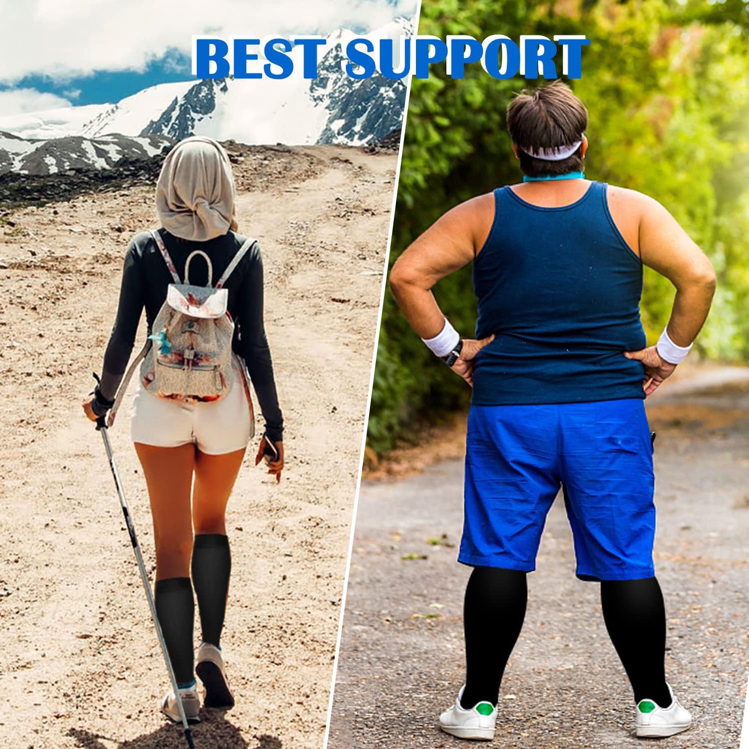 Aoliks Compression Socks for Women & Men 4 Pairs, Best Support for Nurses Running Travel - Image 4