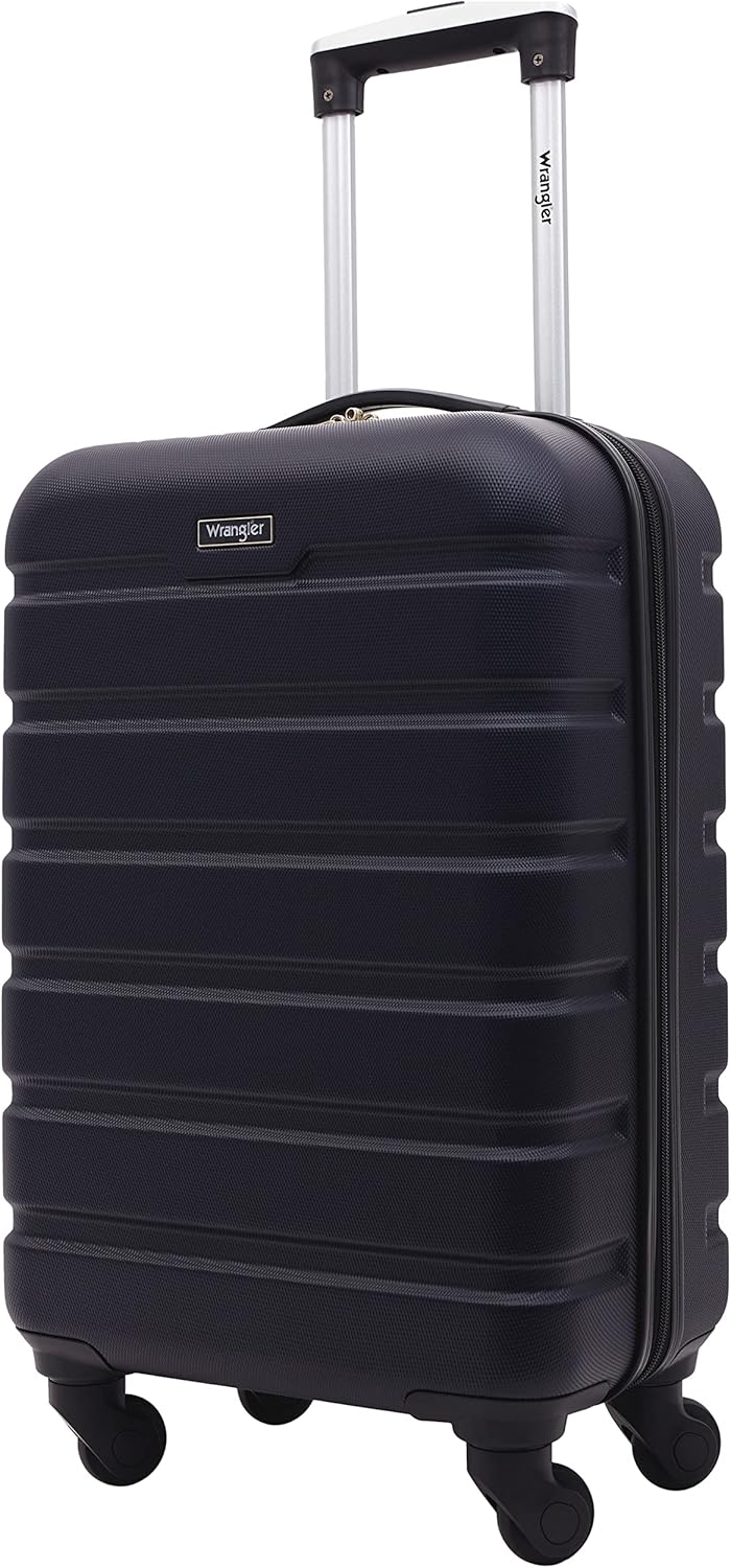 Wrangler 21.5" Spinner Carry-On Luggage, Navy Blue - Image 3