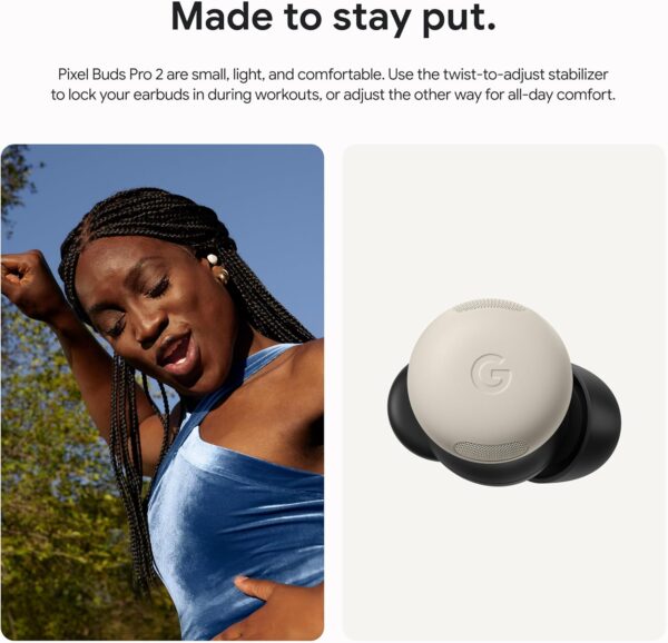 Google Pixel Buds Pro 2 - Wireless Earbuds with Active Noise Cancellation – Bluetooth Headphones - Porcelain - Image 3