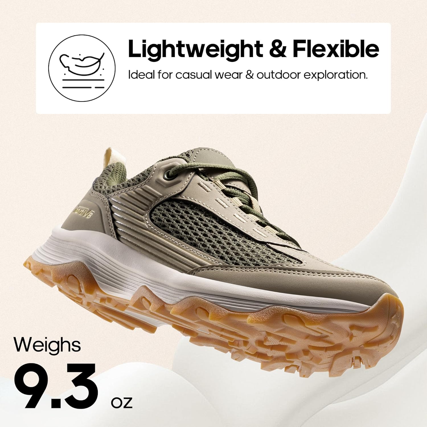 NORTIV 8 Women's Hiking Shoes Lightweight Breathable Mesh Walking Sneakers Outdoor Work Shoes - Image 4