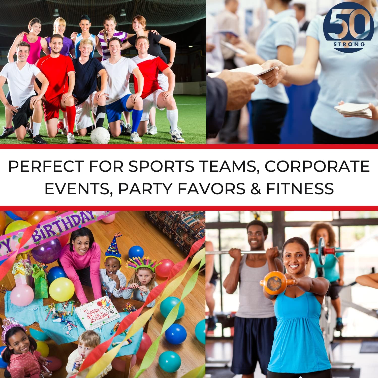 50 Strong Sports Water Bottles – Reusable 22 oz BPA-Free Plastic Bottles with Pull Top Cap – Made in USA – Top Rack Dishwasher Safe – Fits Most Bike Cages Brand - Image 8