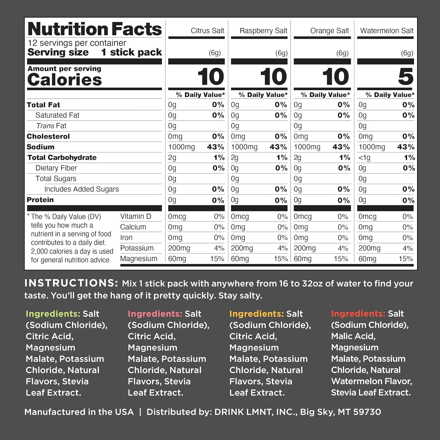 LMNT Zero Sugar Electrolytes - Variety Pack | Drink Mix | 12-Count - Image 3