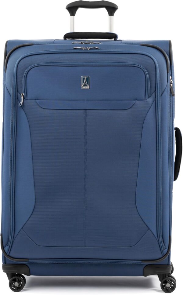Travelpro Tourlite Softside 29" Expandable Luggage with 4 Spinner Wheels, Lightweight Suitcase, Checked Large, Blue - Image 2