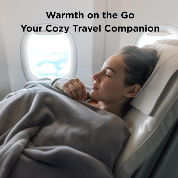 Bedsure GentleSoft Fleece Blanket Twin Size Grey - 300GSM Lightweight Plush Fuzzy Cozy Soft Warm Blanket for Bed, Sofa, Couch, Travel, Camping, 60x80 inches - Image 7